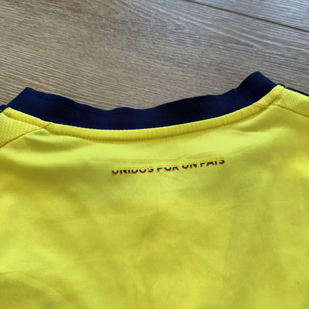 Adidas Columbia Soccer Jersey Mens M Yellow Futbol Home Stadium Shirt - Picture 8 of 10